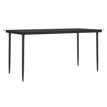 Set Pranzo da Giardino 7 pz con Cuscini in Polyrattan e Acciaio | homemem39