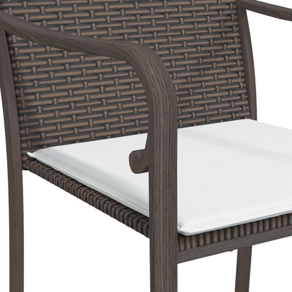 Set Pranzo da Giardino 5pz con Cuscini in Polyrattan e Acciaio - homemem39