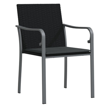 Set Pranzo da Giardino 5pz con Cuscini in Polyrattan e Acciaio | homemem39