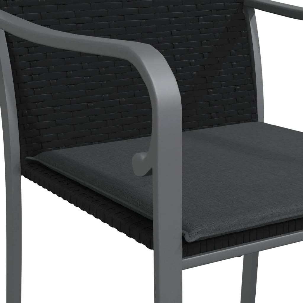 Set Pranzo da Giardino 7 pz con Cuscini in Polyrattan e Acciaio | homemem39
