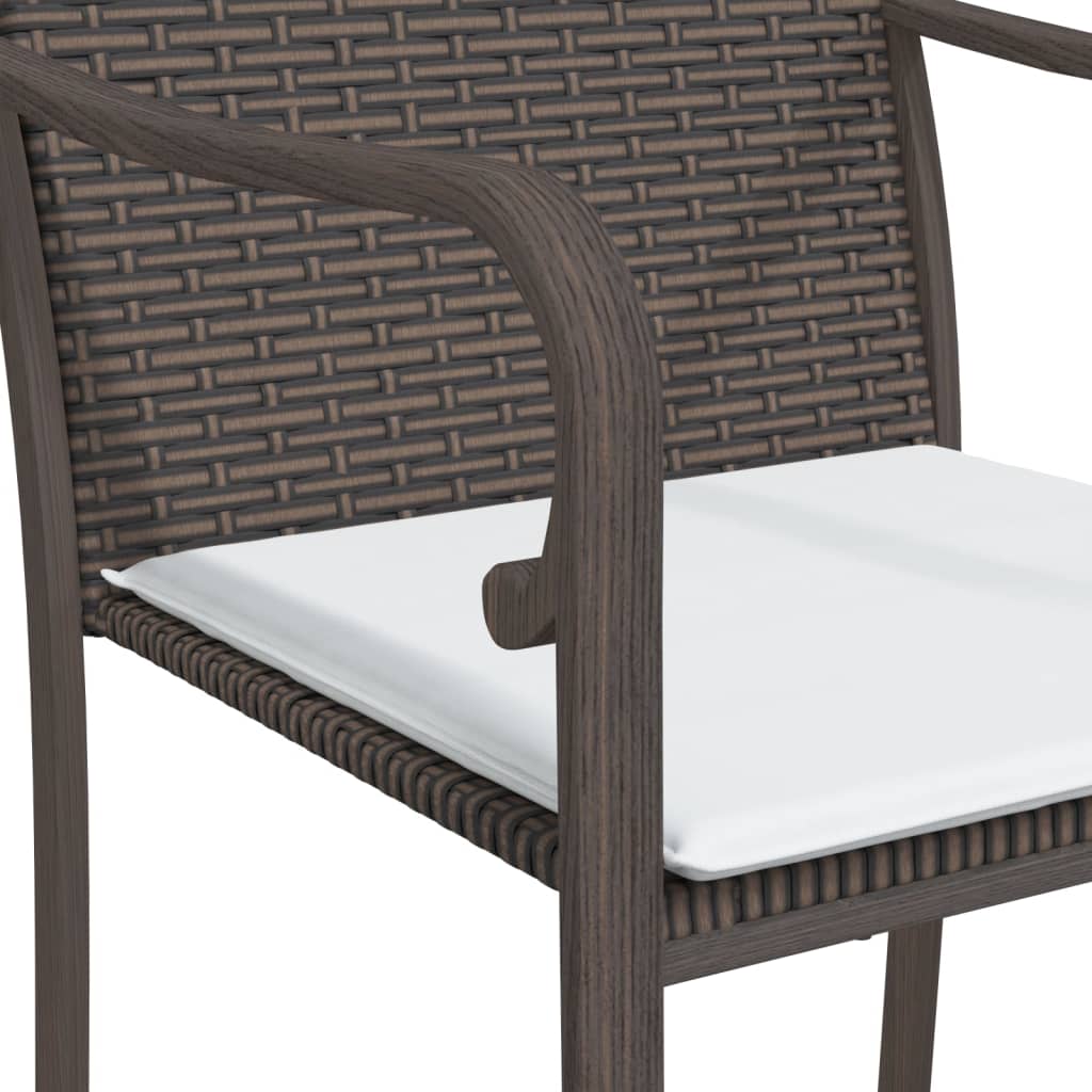 Set Pranzo da Giardino 9 pz con Cuscini in Polyrattan e Acciaio | homemem39