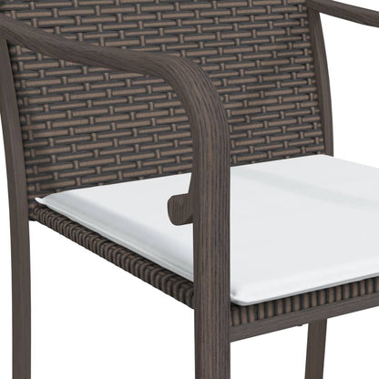 Set Pranzo da Giardino 9 pz con Cuscini in Polyrattan e Acciaio | homemem39