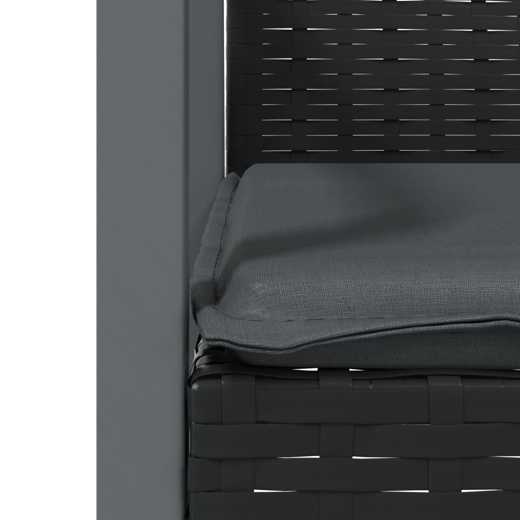 Set Pranzo da Giardino 5pz con Cuscini in Polyrattan e Acciaio | homemem39