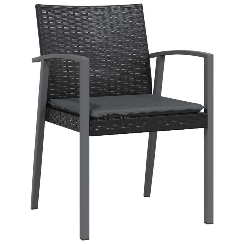 Set Pranzo da Giardino 7 pz con Cuscini in Polyrattan e Acciaio | homemem39
