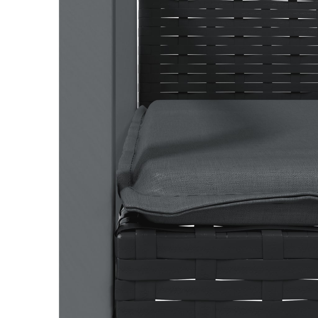 Set Pranzo da Giardino 7 pz con Cuscini in Polyrattan e Acciaio - homemem39