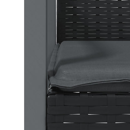 Set Pranzo da Giardino 9 pz con Cuscini in Polyrattan e Acciaio | homemem39
