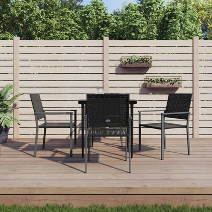 Set da Pranzo da Giardino 5 pz in Polyrattan e Acciaio - homemem39