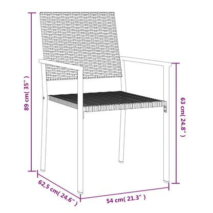 Set da Pranzo da Giardino 7 pz in Polyrattan e Acciaio | homemem39