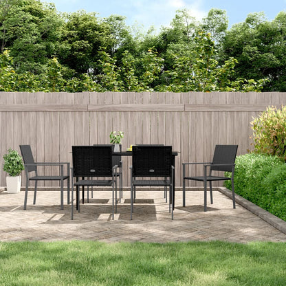 Set da Pranzo da Giardino 7 pz in Polyrattan e Acciaio | homemem39