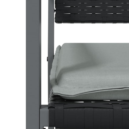 Set Pranzo da Giardino 7 pz con Cuscini in Polyrattan e Acciaio - homemem39