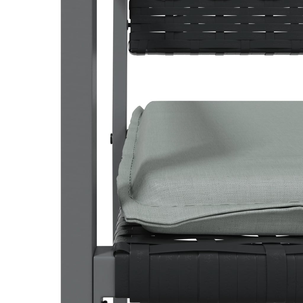 Set Pranzo da Giardino 9 pz con Cuscini in Polyrattan e Acciaio - homemem39