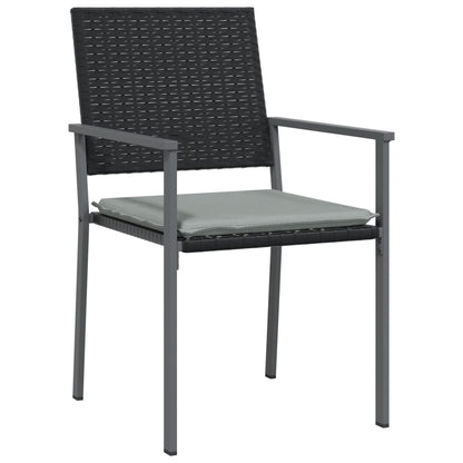 Set Pranzo da Giardino 3pz con Cuscini in Polyrattan e Acciaio - homemem39
