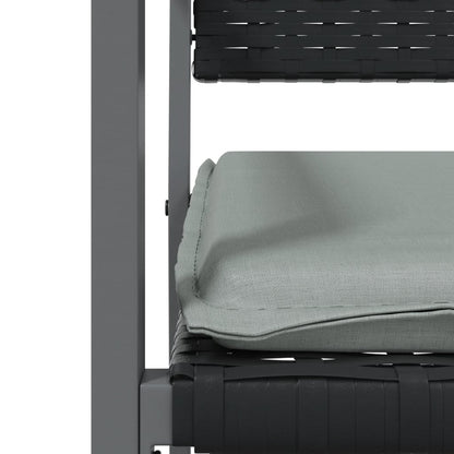 Set Pranzo da Giardino 5pz con Cuscini in Polyrattan e Acciaio - homemem39