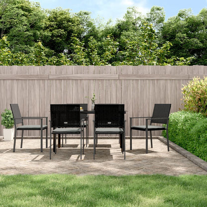Set Pranzo da Giardino 7 pz con Cuscini in Polyrattan e Acciaio | homemem39