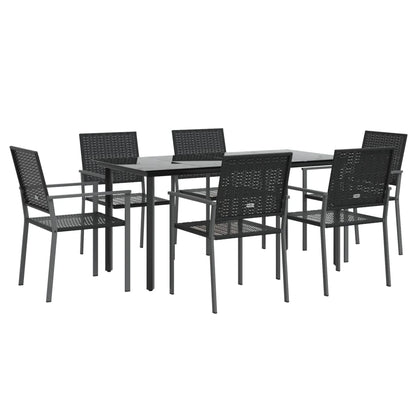 Set da Pranzo da Giardino 7 pz in Polyrattan e Acciaio - homemem39