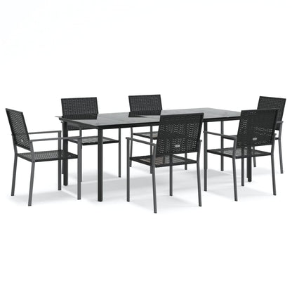 Set da Pranzo da Giardino 7 pz in Polyrattan e Acciaio - homemem39