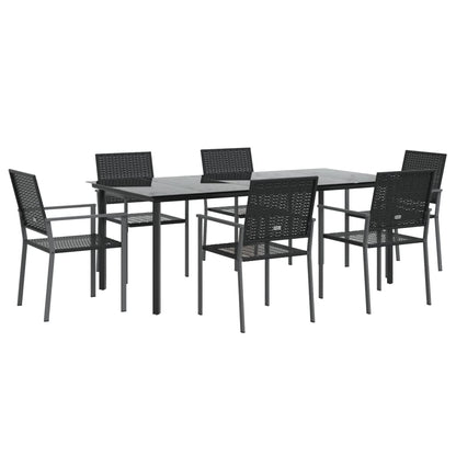 Set da Pranzo da Giardino 7 pz in Polyrattan e Acciaio - homemem39
