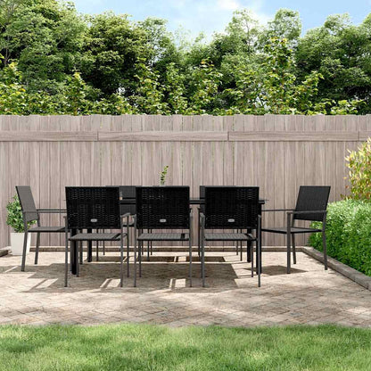 Set da Pranzo da Giardino 9 pz in Polyrattan e Acciaio | homemem39