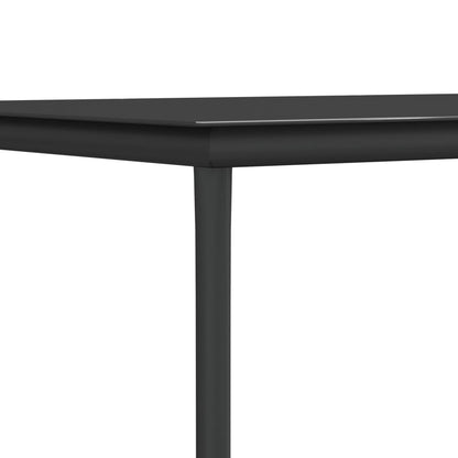 Set da Pranzo da Giardino 5 pz Nero in Textilene e Acciaio | homemem39