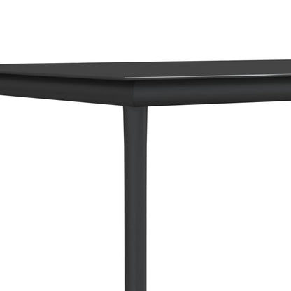 Set da Pranzo da Giardino 7 pz Nero in Textilene e Acciaio | homemem39