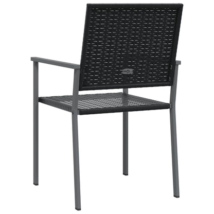 Sedie da Giardino 4 pz Nere 54x62,5x89 cm in Polyrattan - homemem39