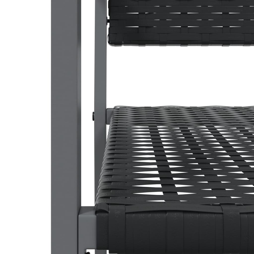 Sedie da Giardino 4 pz Nere 54x62,5x89 cm in Polyrattan - homemem39