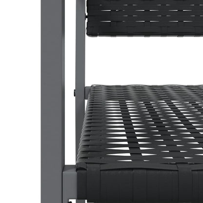 Sedie da Giardino 4 pz Nere 54x62,5x89 cm in Polyrattan - homemem39