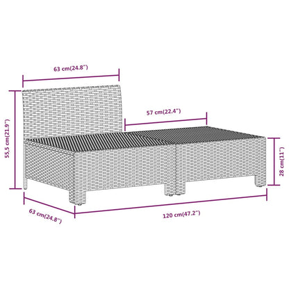 Set Divani da Giardino 6 pz con Cuscini in Polyrattan Grigio | homemem39