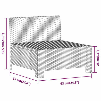Set Divani da Giardino 5 pz con Cuscini in Polyrattan Grigio - homemem39