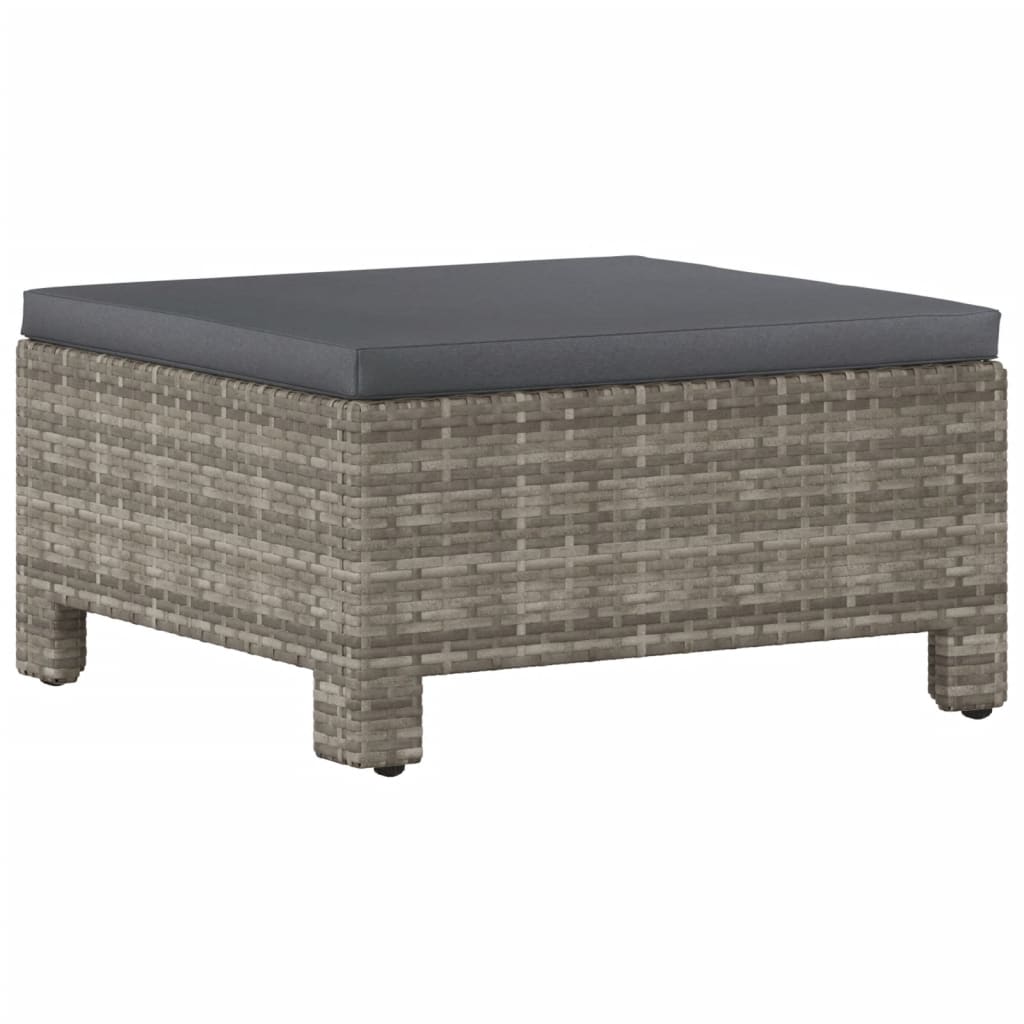 Set Divani da Giardino 9 pz con Cuscini in Polyrattan Grigio - homemem39