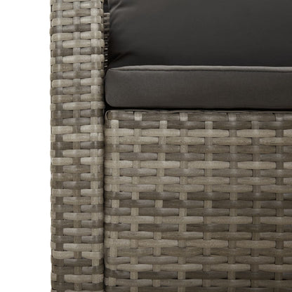 Set Divani da Giardino 8 pz con Cuscini in Polyrattan Grigio | homemem39