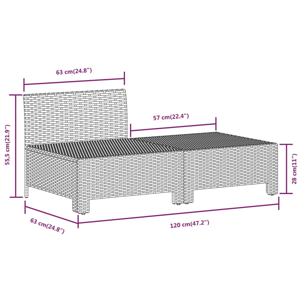 Set Divani da Giardino 9 pz con Cuscini in Polyrattan Grigio | homemem39
