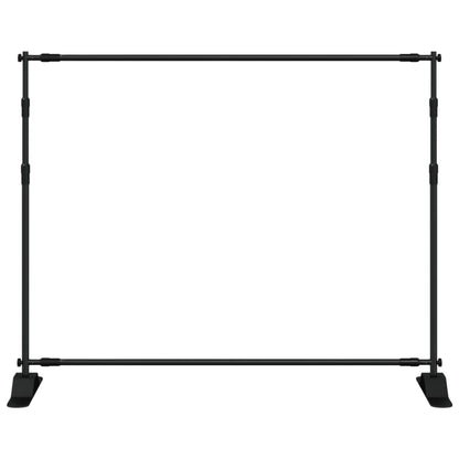 Supporti per Fondali 2 pz Neri 254x243 cm in Acciaio