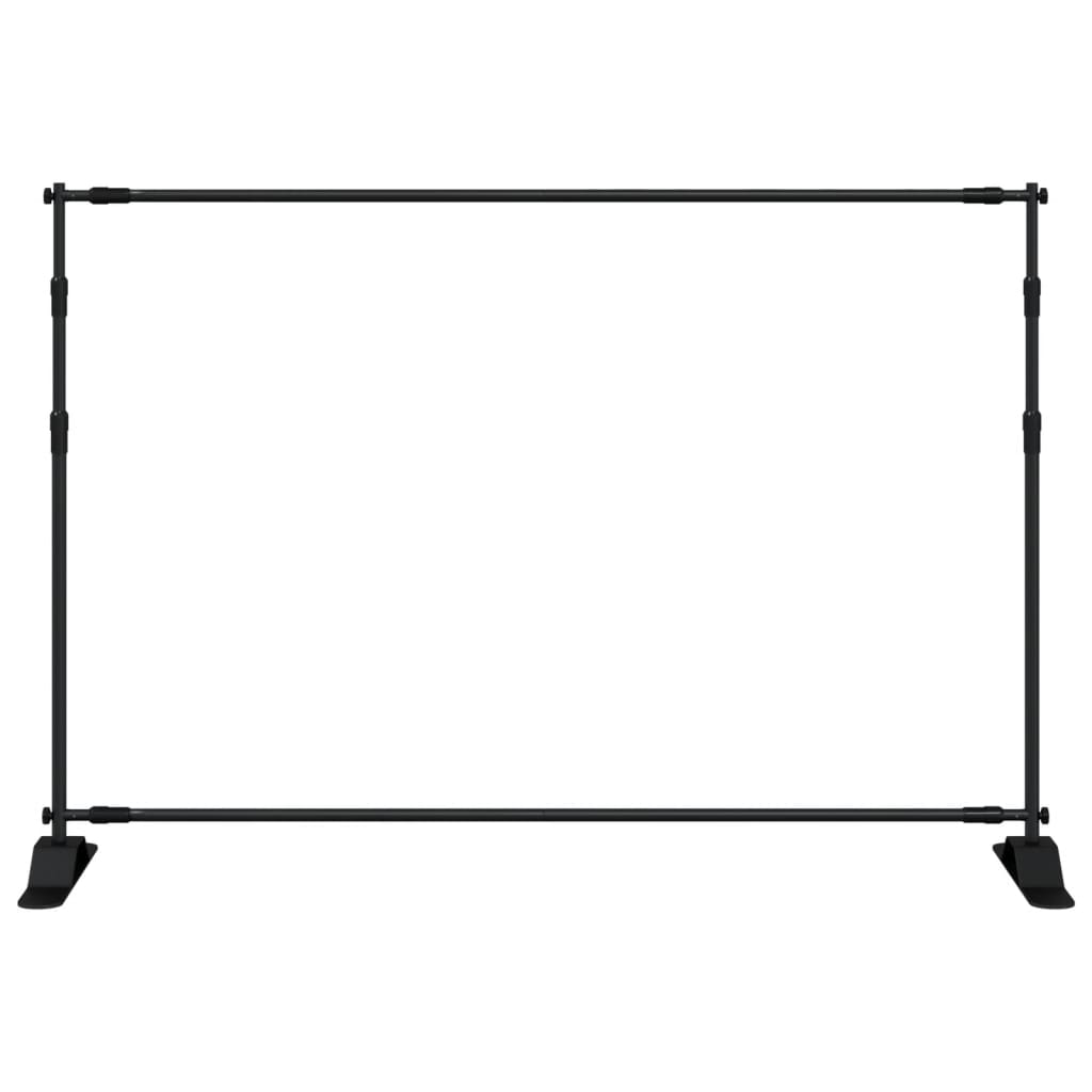 Supporti per Fondali 2 pz Neri 305x243 cm in Acciaio