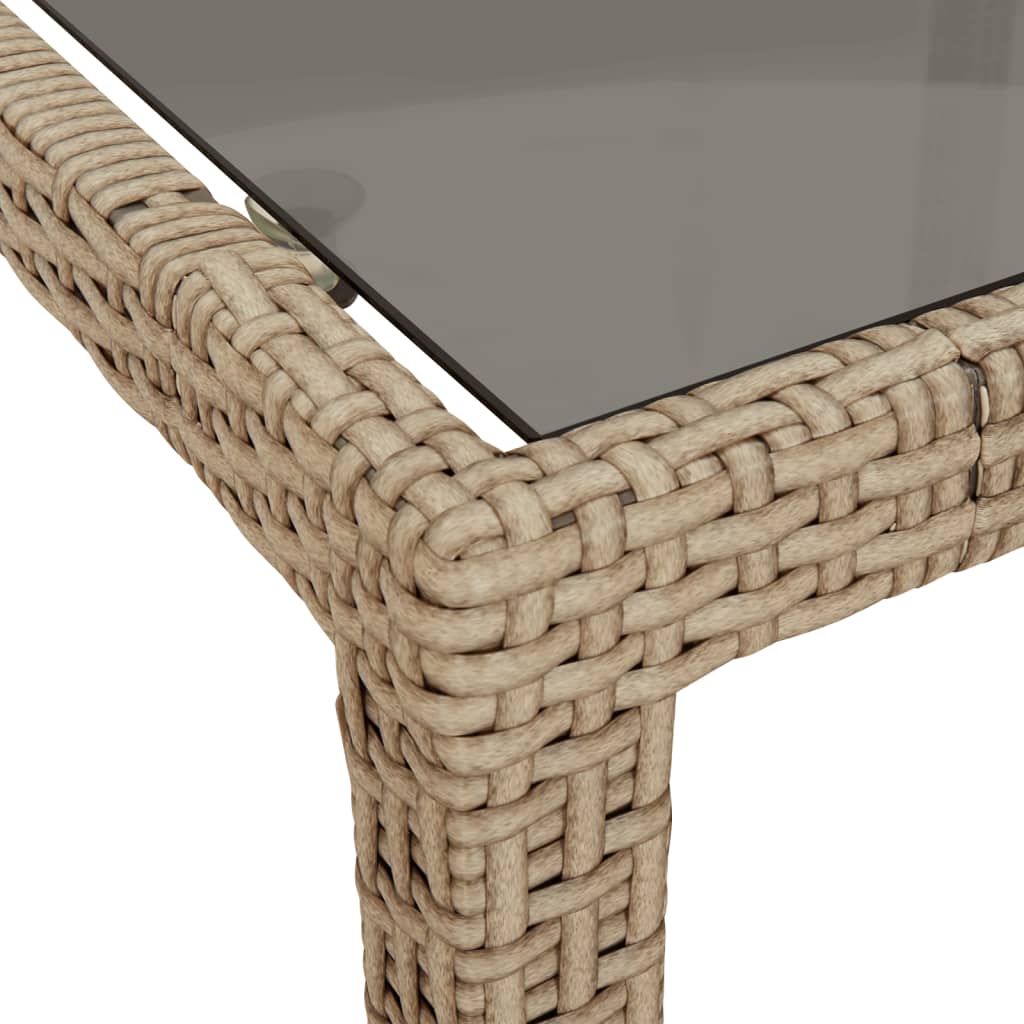 Set da Pranzo da Giardino 5 pz con Cuscini Beige in Polyrattan | homemem39