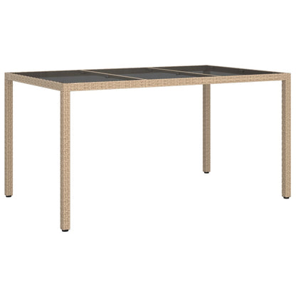 Set da Pranzo da Giardino 5 pz con Cuscini Beige in Polyrattan | homemem39