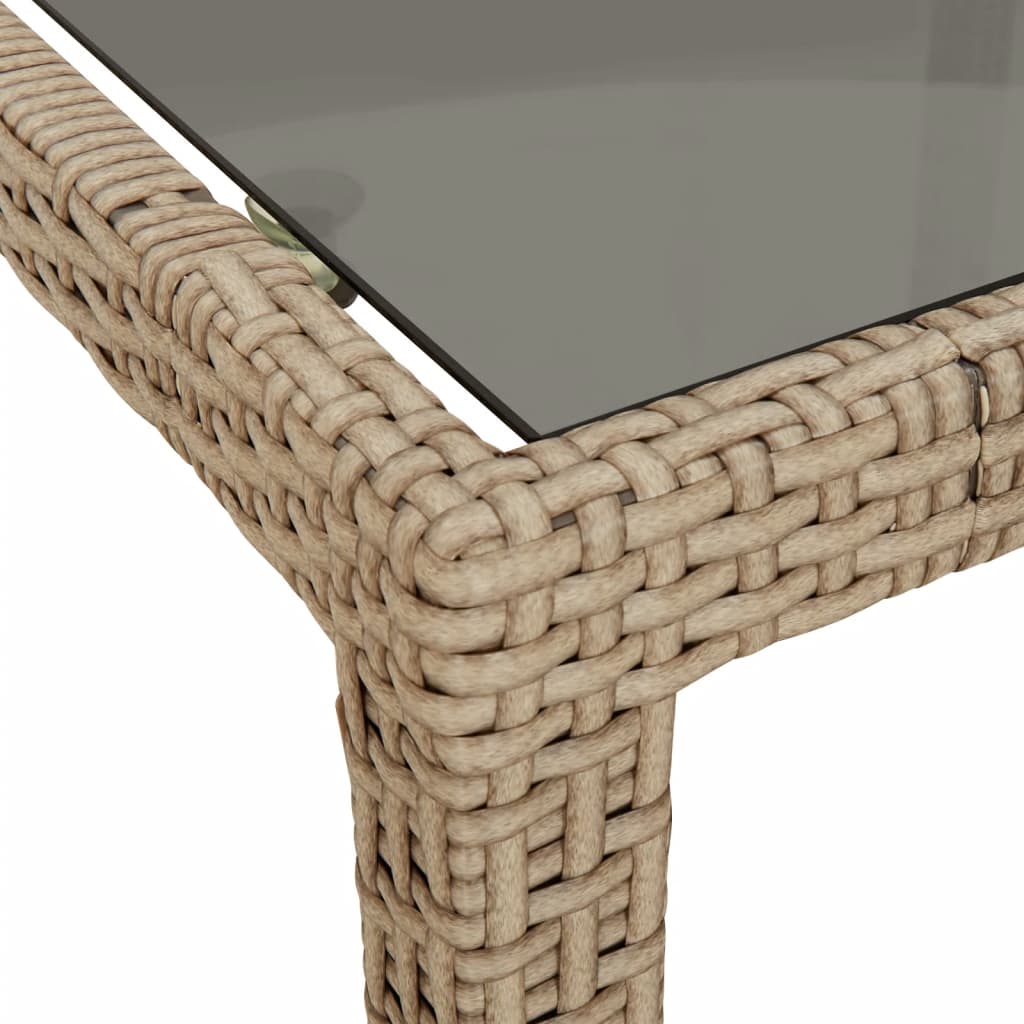 Set da Pranzo da Giardino 5 pz con Cuscini Beige in Polyrattan | homemem39