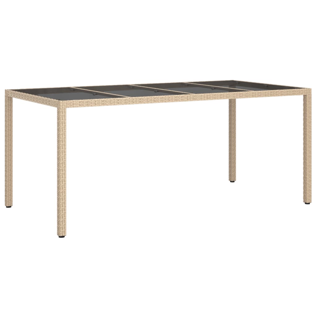 Set da Pranzo da Giardino 9 pz con Cuscini Beige in Polyrattan | homemem39