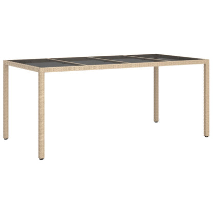 Set da Pranzo da Giardino 9 pz con Cuscini Beige in Polyrattan | homemem39