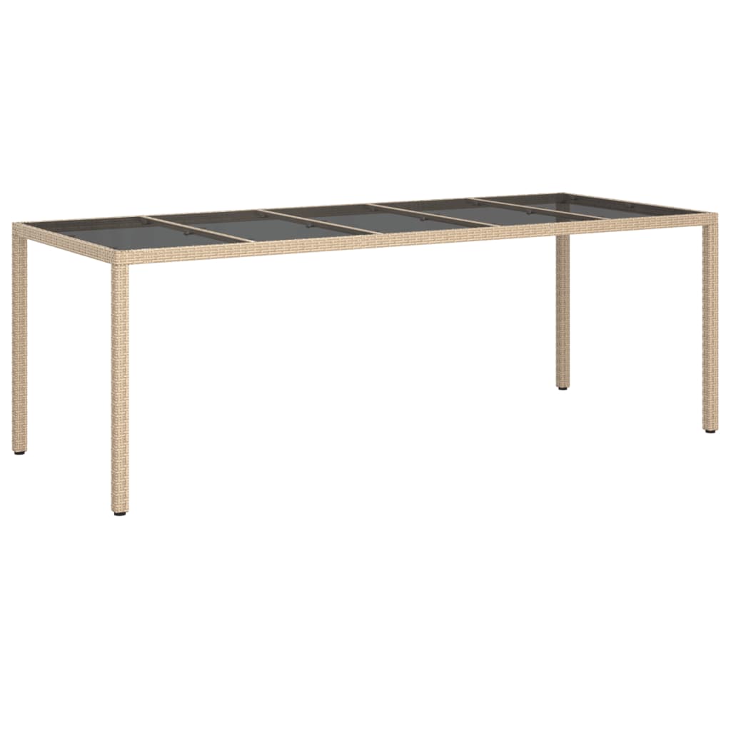 Set da Pranzo da Giardino 9 pz con Cuscini Beige in Polyrattan | homemem39