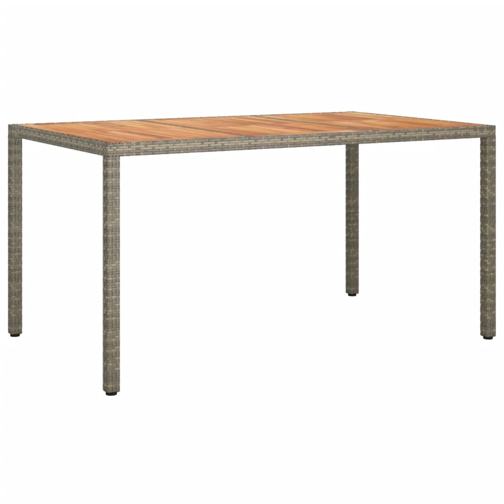 Set da Pranzo da Giardino 7 pz con Cuscini in Polyrattan Grigio | homemem39