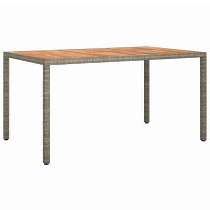 Set da Pranzo da Giardino 7 pz con Cuscini in Polyrattan Grigio | homemem39