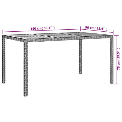 Set da Pranzo da Giardino 7 pz con Cuscini in Polyrattan Grigio | homemem39