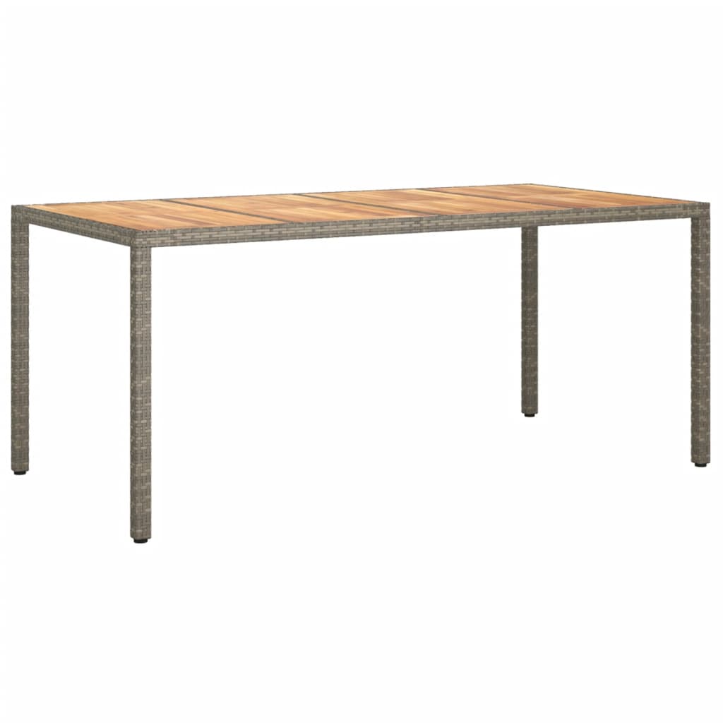 Set da Pranzo da Giardino 7 pz con Cuscini in Polyrattan Grigio | homemem39