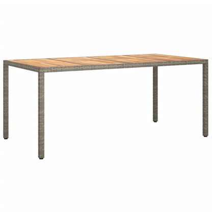 Set da Pranzo da Giardino 7 pz con Cuscini in Polyrattan Grigio | homemem39