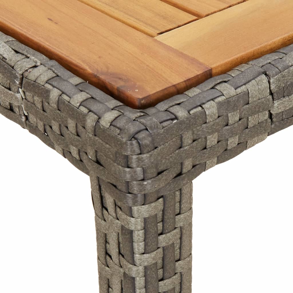Set da Pranzo da Giardino 7 pz con Cuscini in Polyrattan Grigio | homemem39