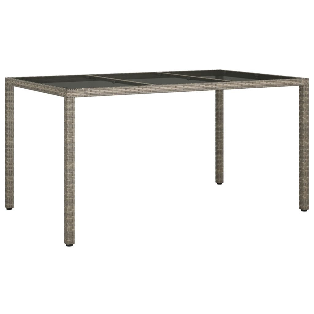 Set da Pranzo da Giardino 7 pz con Cuscini in Polyrattan Grigio | homemem39