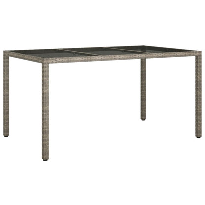 Set da Pranzo da Giardino 7 pz con Cuscini in Polyrattan Grigio | homemem39