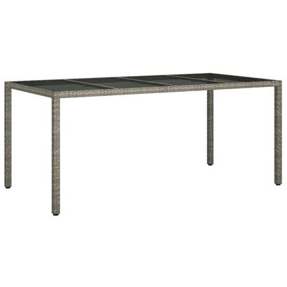 Set da Pranzo da Giardino 7 pz con Cuscini in Polyrattan Grigio | homemem39