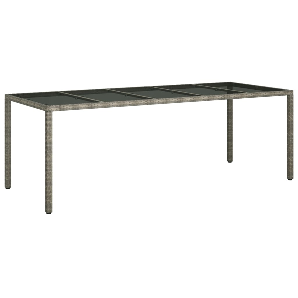 Set da Pranzo da Giardino 11pz con Cuscini in Polyrattan Grigio | homemem39